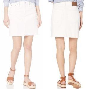 J CREW Mercantile Skirt Mini Denim Jean Raw Hem Size 2